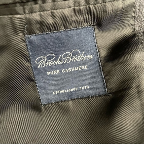 Brooks Brothers Men’s 100% Pure Cashmere Blazer Jacket Charcoal Gray 42L - Picture 2 of 11